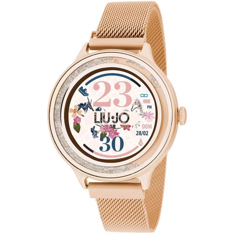Orologio Donna Smartwatch LIUJO SWLJ050 con Pietre e Cinturino Milano Rosato